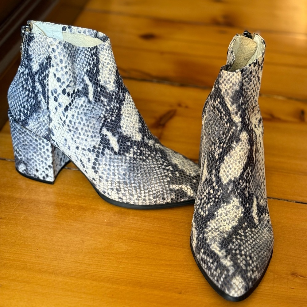 Steve Madden Snakeskin Ankle Boots